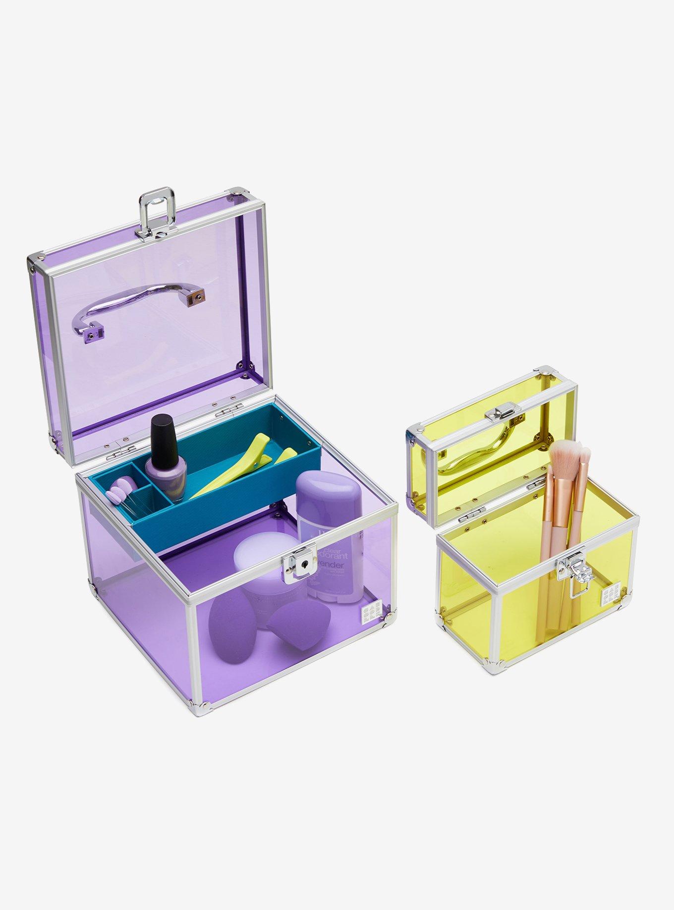 Caboodles Prima Donna Acrylic Train Case Purple, , alternate
