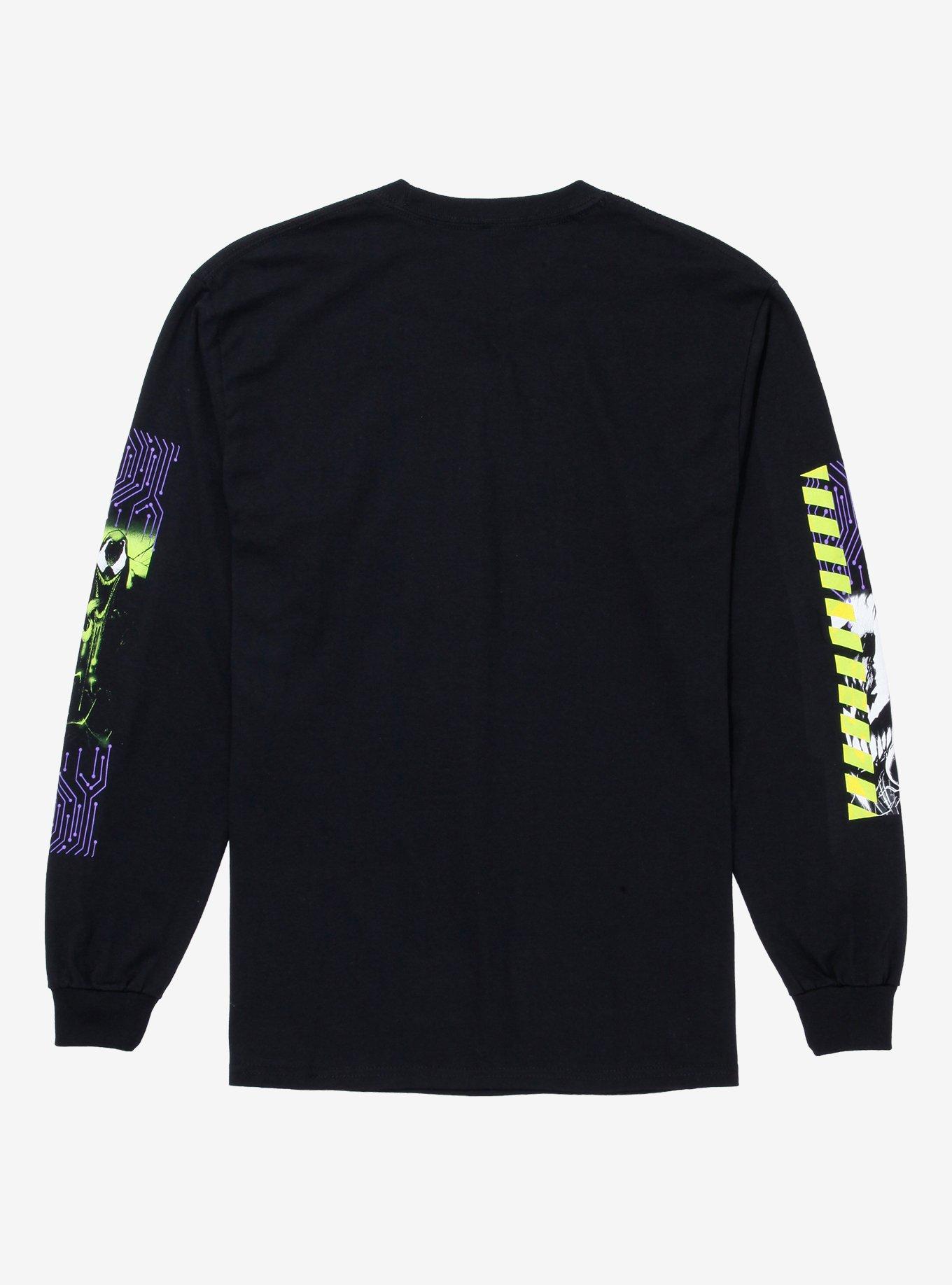 Marvel Venom Katakana Long Sleeve T-Shirt - BoxLunch Exclusive, BLACK, alternate