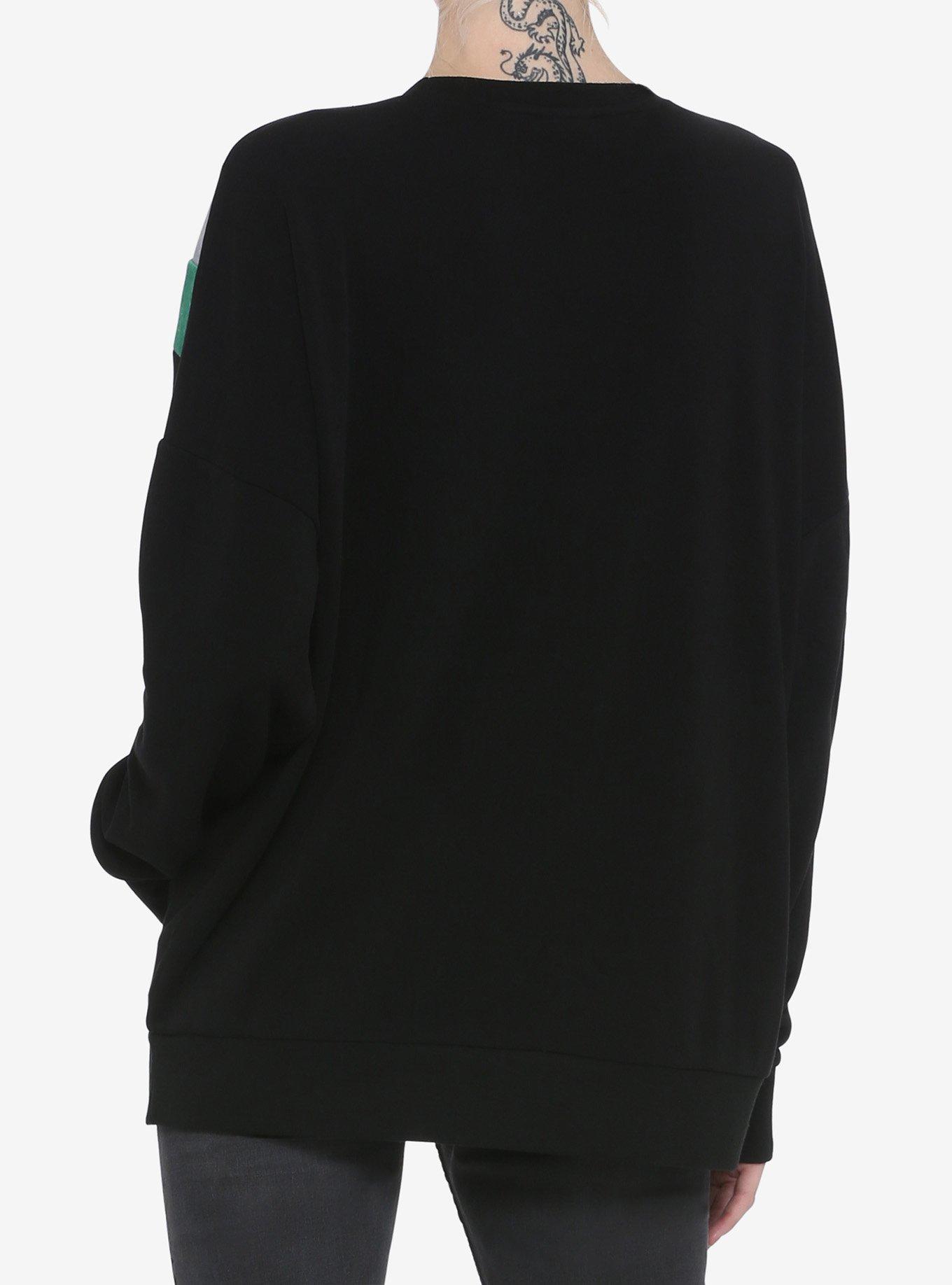 Harry Potter Slytherin Chevrons Girls Sweatshirt, GREEN, alternate