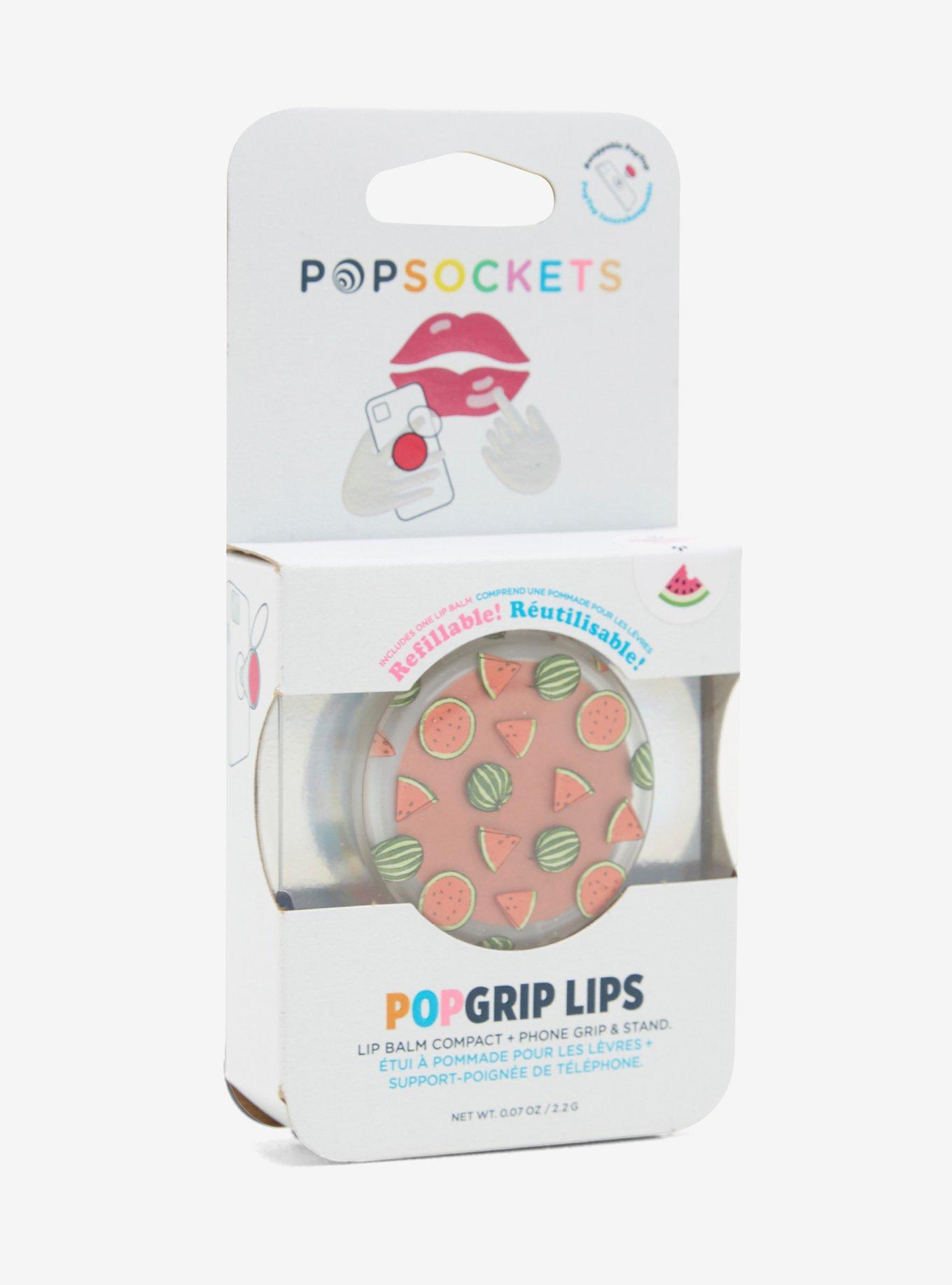PopSockets PopGrip Lips Phone Grip and Watermelon Lip Balm, , alternate