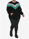 Harry Potter Slytherin Chevrons Girls Sweatshirt Plus Size, GREEN, alternate