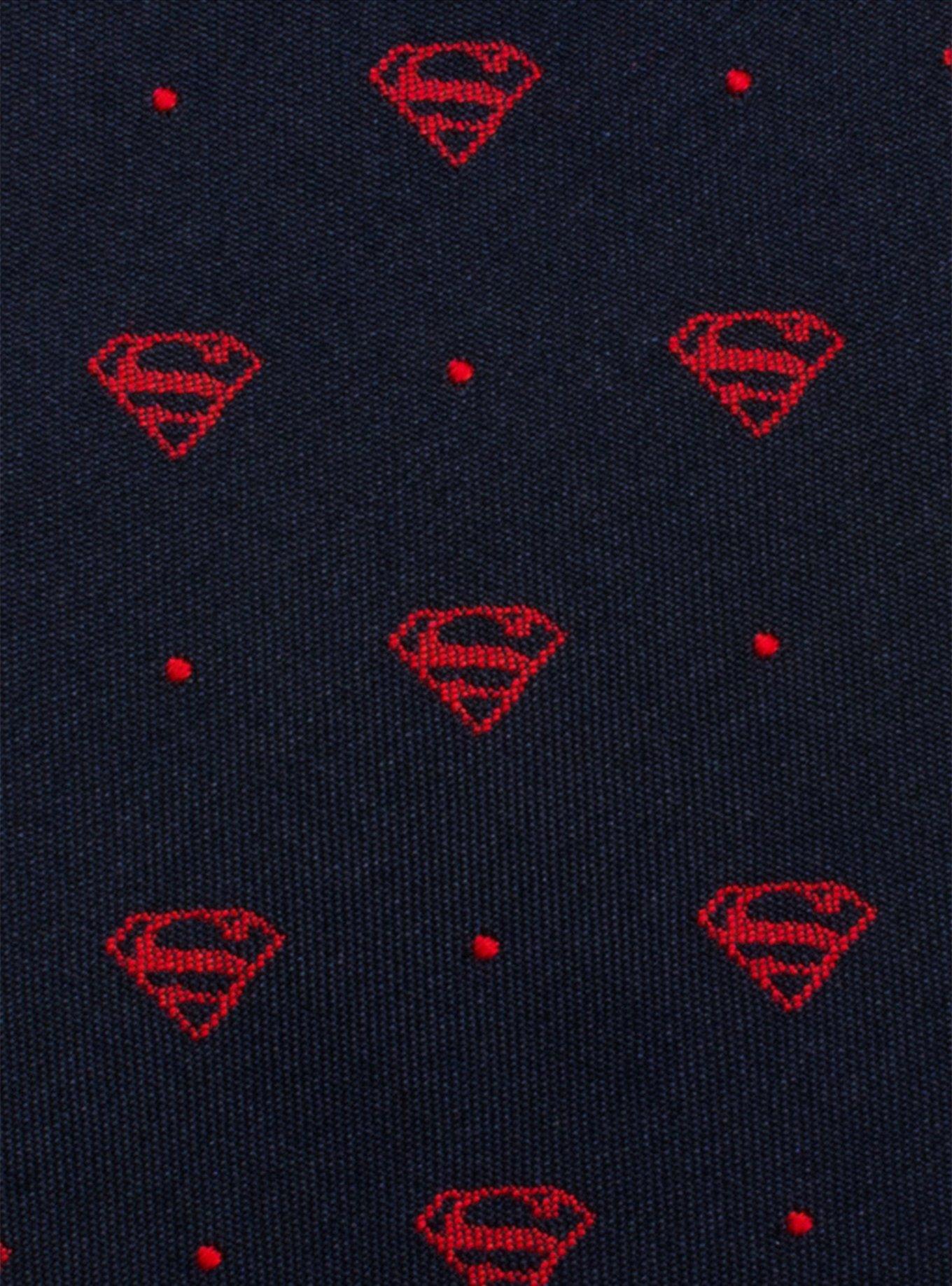 DC Comics Superman Shield Navy and Red Dot Tie, , hi-res