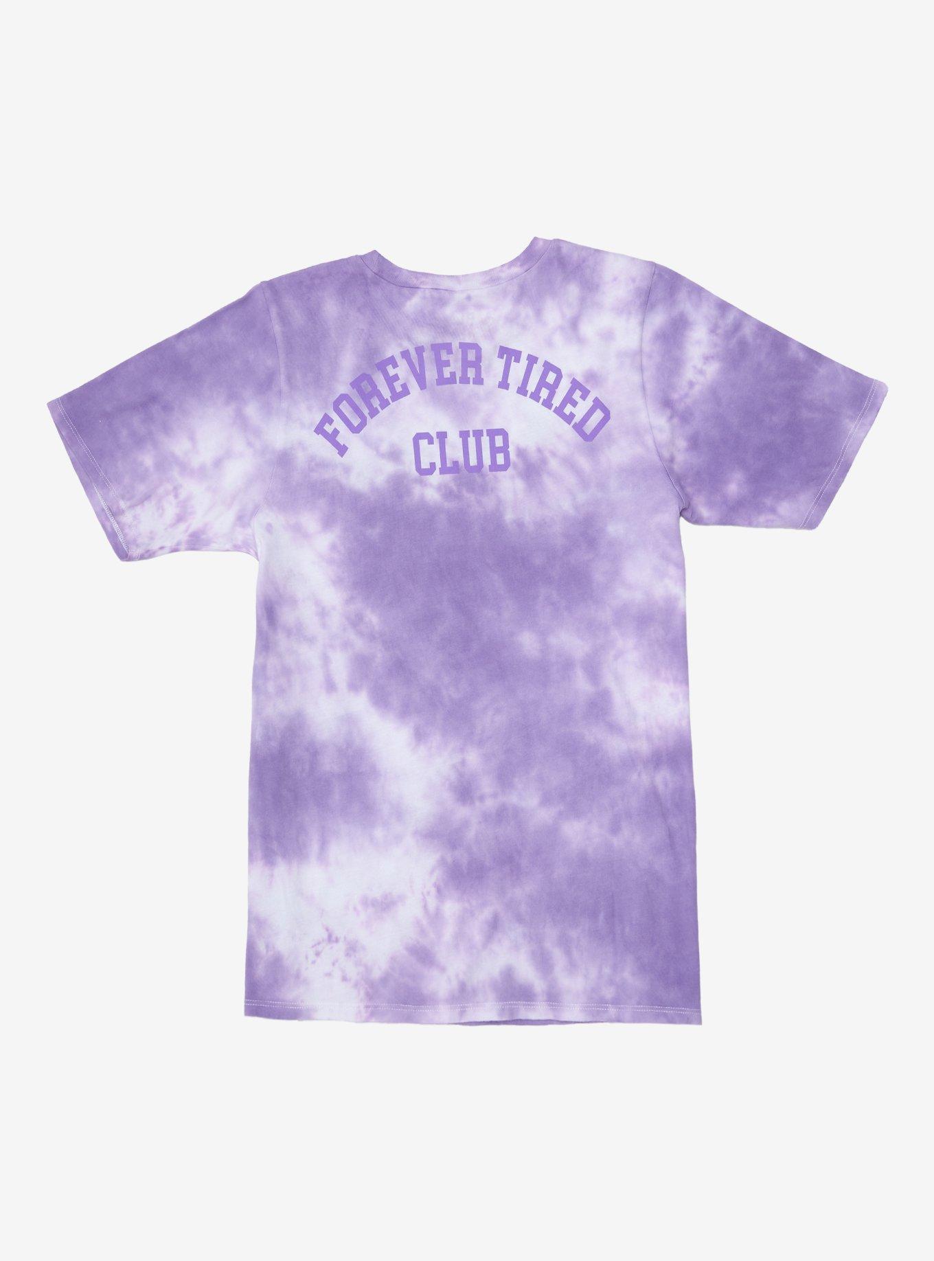 Forever Tired Club Tie-Dye Girls T-Shirt, WHITE, alternate
