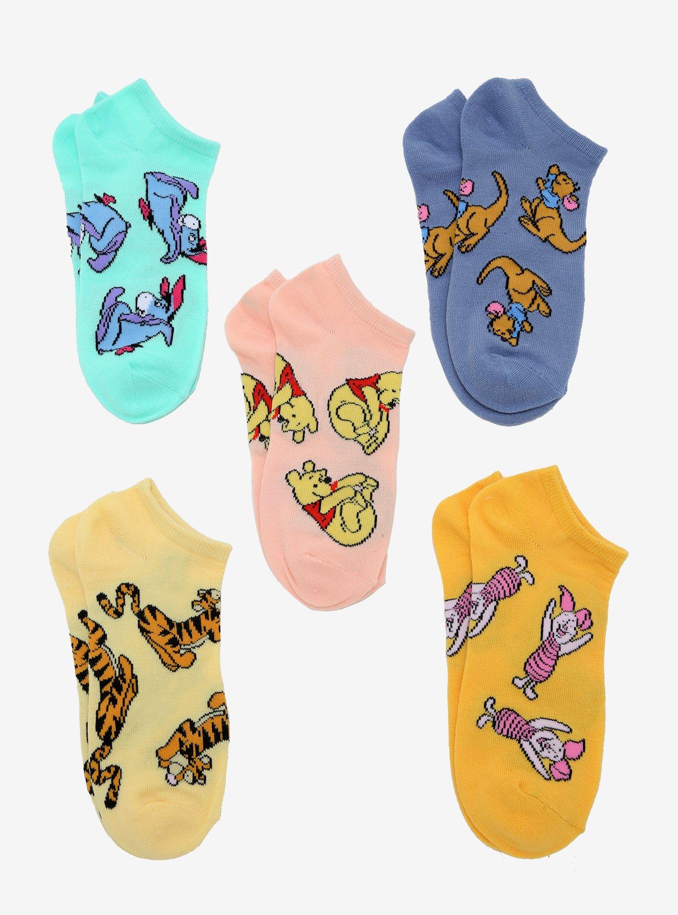 Disney Winnie the Pooh Characters Allover Print Crew Socks - BoxLunch Exclusive, , alternate
