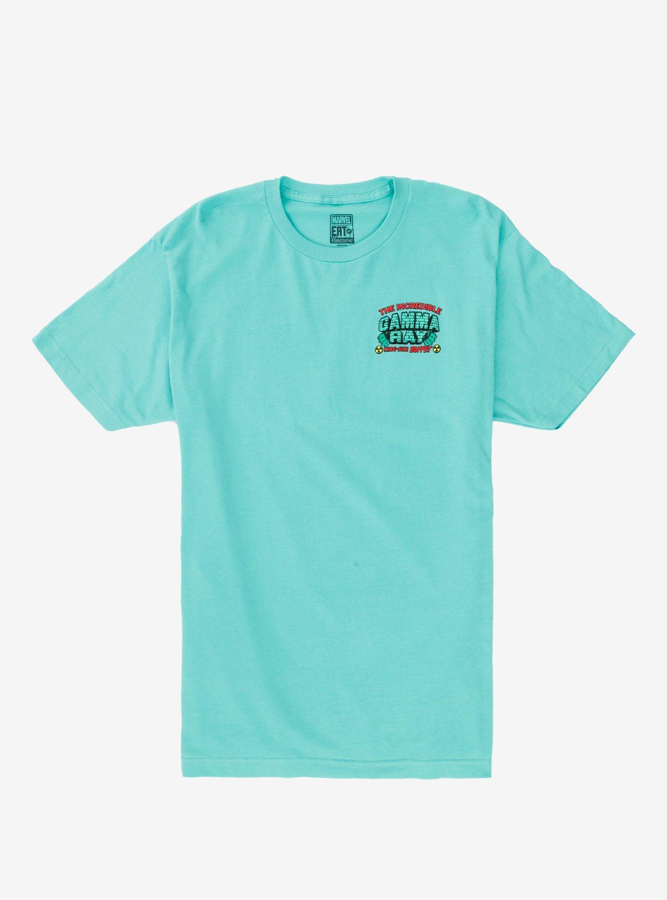 Marvel Eat the Universe Hulk Incredible Gamma Ray Buffet T-Shirt - BoxLunch Exclusive, TEAL, alternate