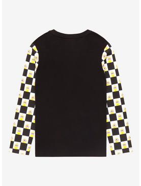 Minions Checkered Sleeve Youth Long Sleeve T-Shirt, , hi-res