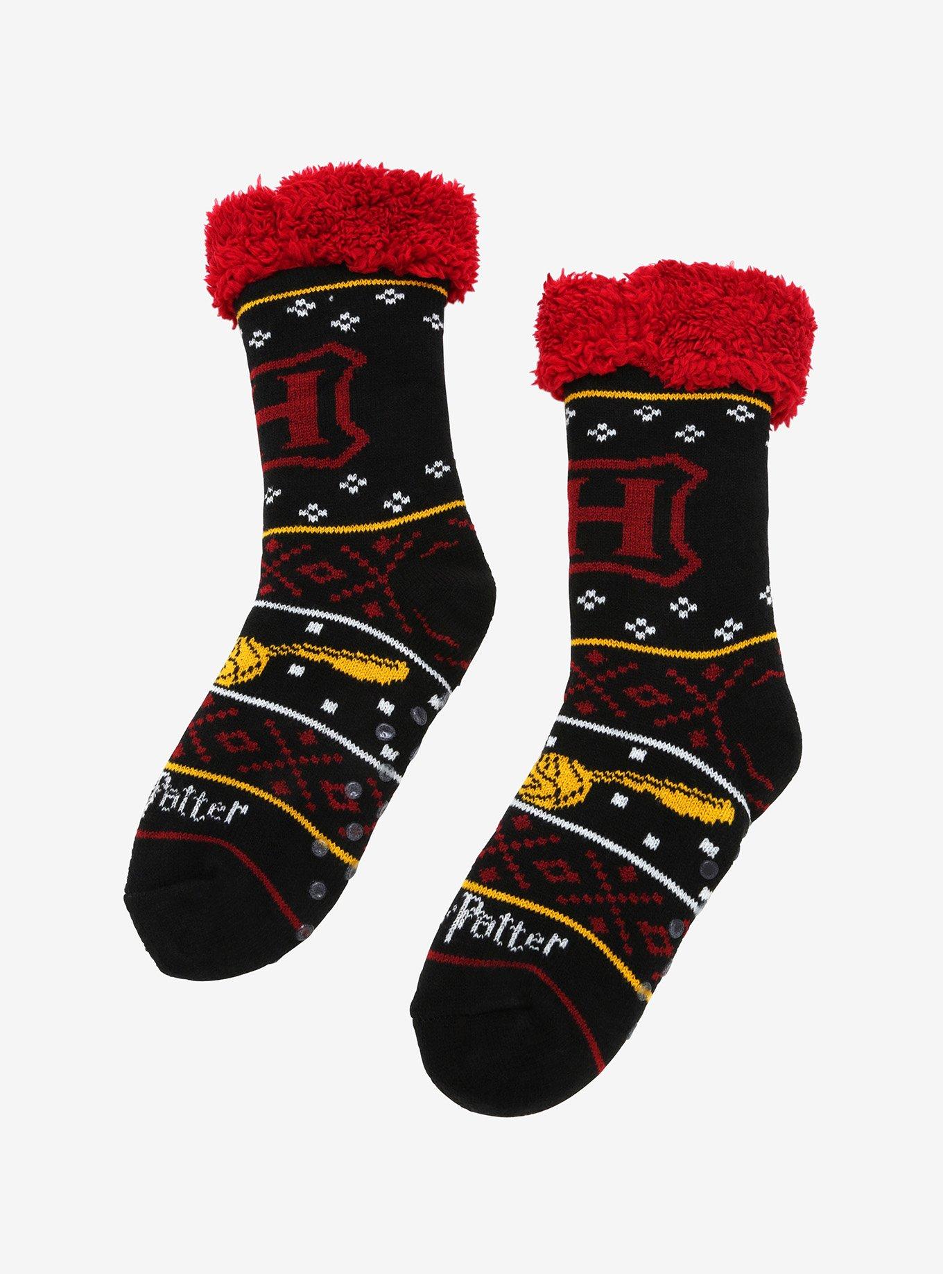 Harry Potter Hogwarts Fair Isle Cozy Slipper Socks, , alternate