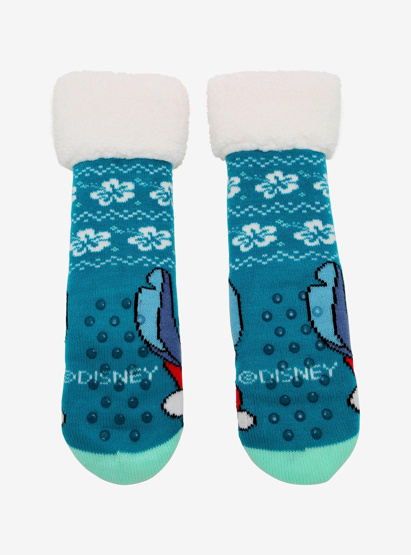 Disney Lilo & Stitch Santa Stitch Cozy Slipper Socks, , alternate