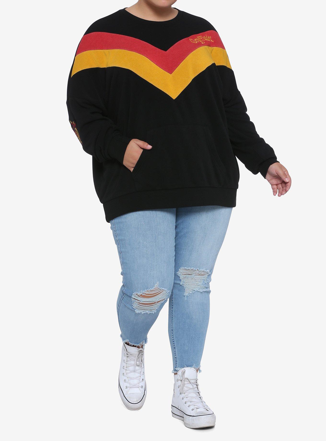 Harry Potter Gryffindor Chevrons Sweatshirt Plus Size, MULTI, alternate