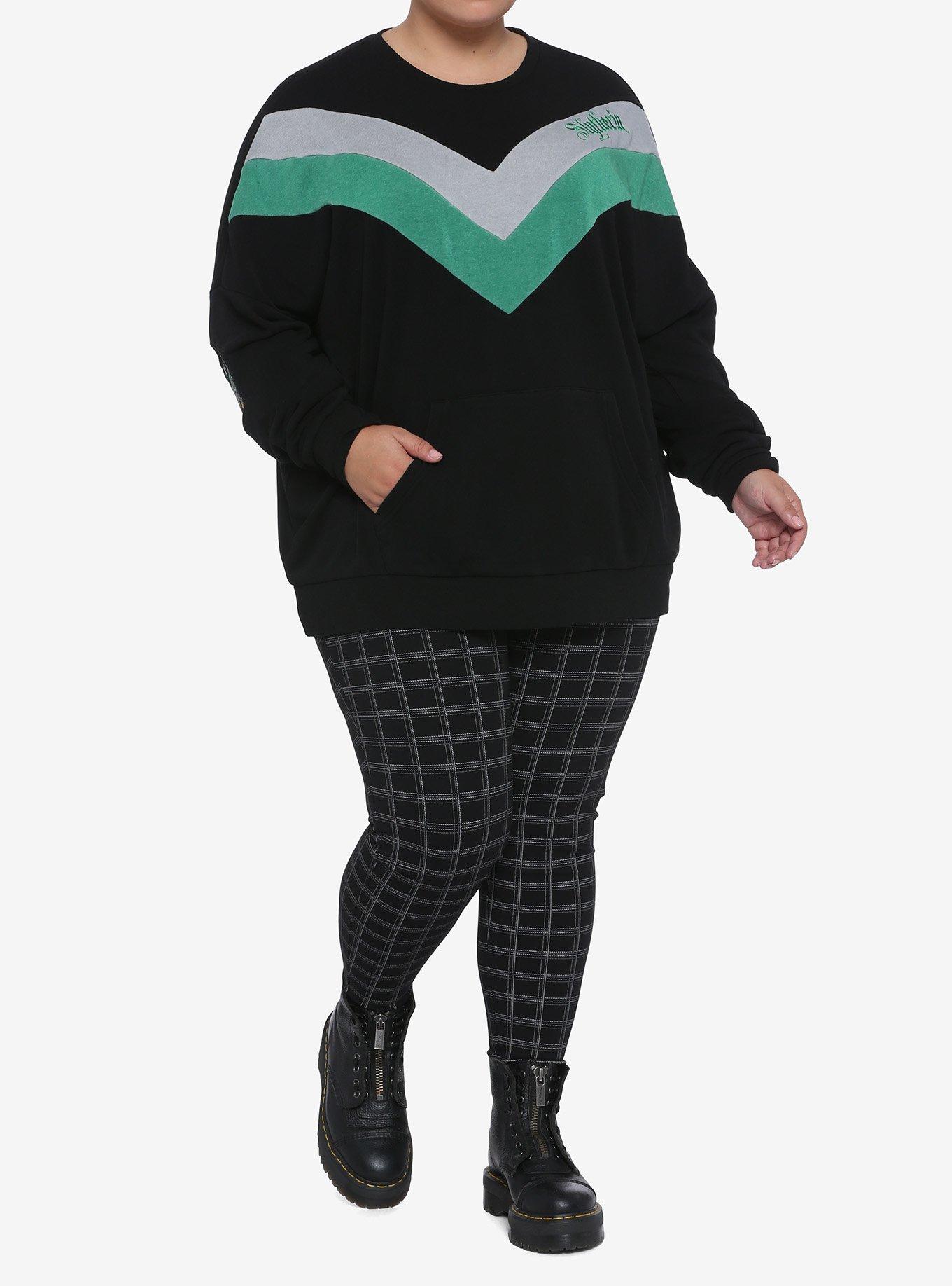 Harry Potter Slytherin  Chevrons Sweatshirt Plus Size, MULTI, alternate