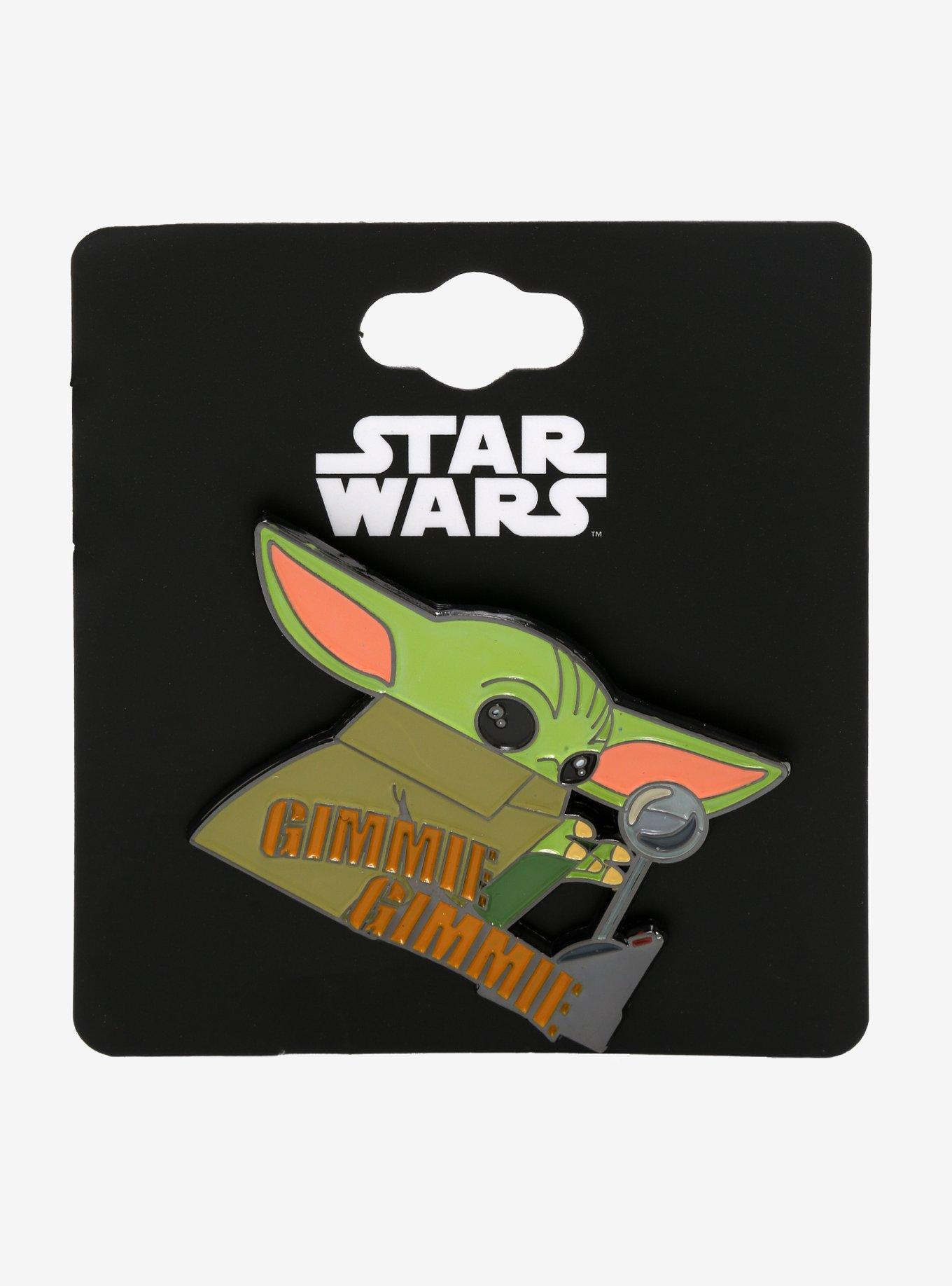 Star Wars The Mandalorian Gimmie Gimmie Lever Enamel Pin, , alternate