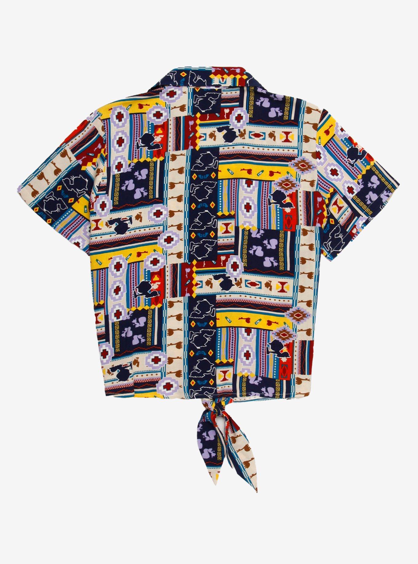 Our Universe Disney The Emperor's New Groove Women's Tie-Front Woven Top - BoxLunch Exclusive, MULTI, alternate