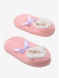 Pastel Pink With Bow Cozy Slippers, , alternate