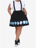 Coraline Button Moon Suspender Skirt Plus Size, MULTI, alternate