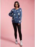 Coraline Silver Star Girls Sweater, SILVER, alternate