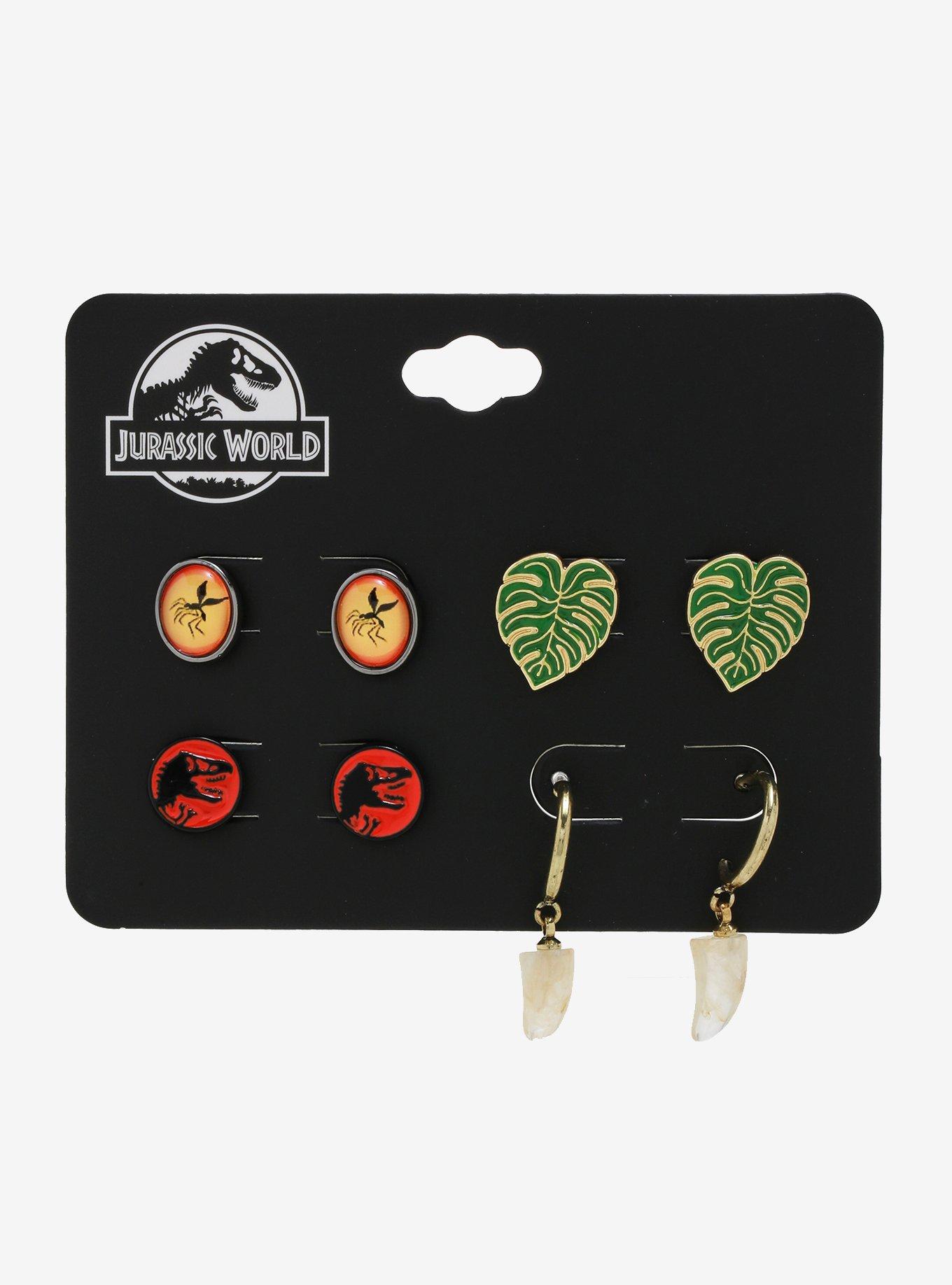 Jurassic World Dino Earring Set, , alternate
