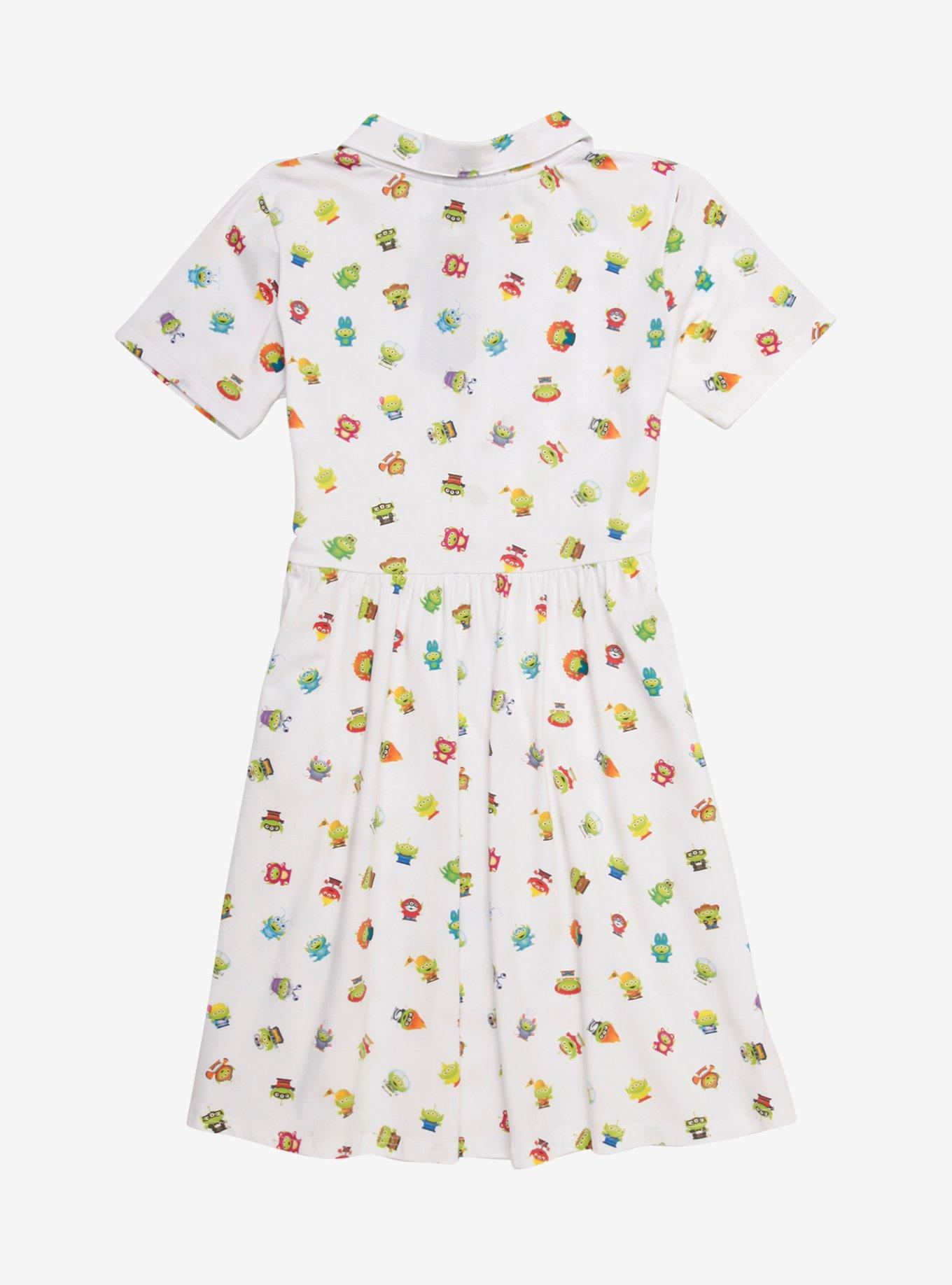 Cakeworthy Disney Pixar Toy Story Alien Costumes Women's Button-Up Dress, MULTI, alternate