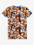 Cakeworthy Disney Hercules Characters Allover Print T-Shirt, MULTI, alternate