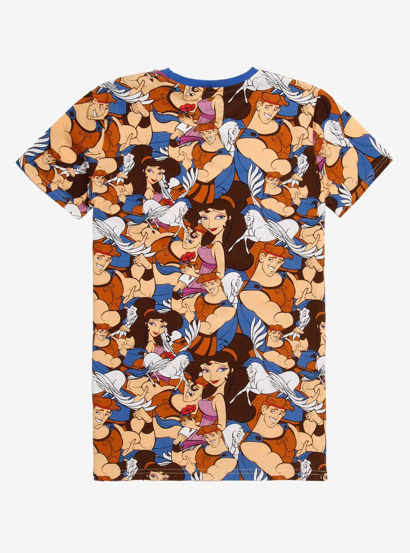 Cakeworthy Disney Hercules Characters Allover Print T-Shirt, MULTI, alternate