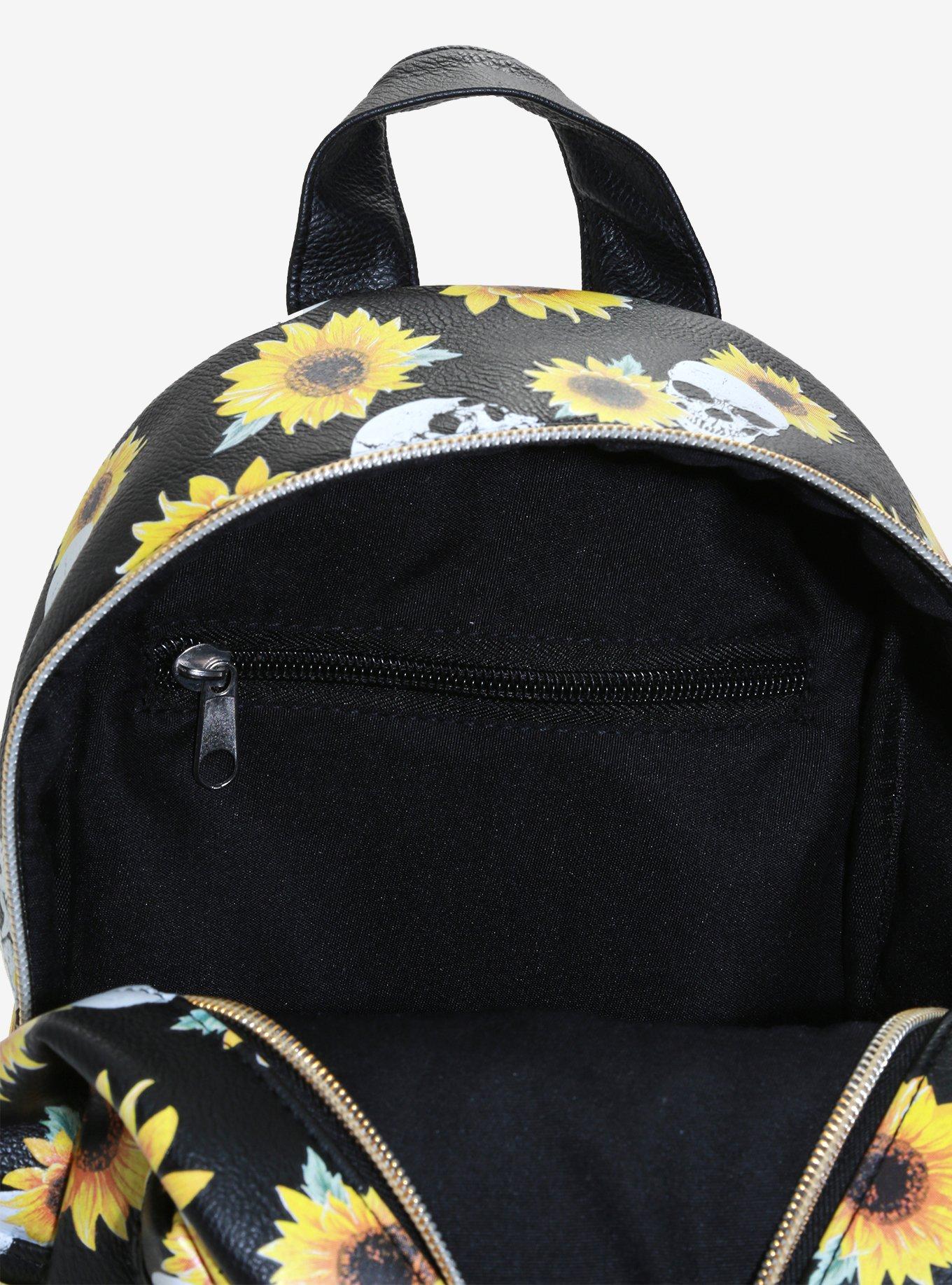 Sunflowers & Skulls Mini Backpack