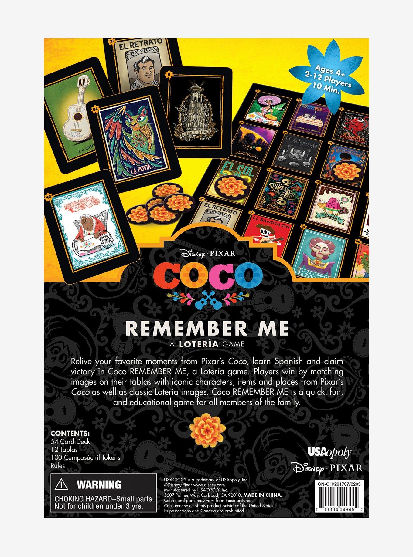Disney Pixar Coco Remember Me Lotería Card Set - BoxLunch Exclusive, , alternate