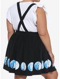 Coraline Button Moon Suspender Skirt Plus Size, BLACK, alternate