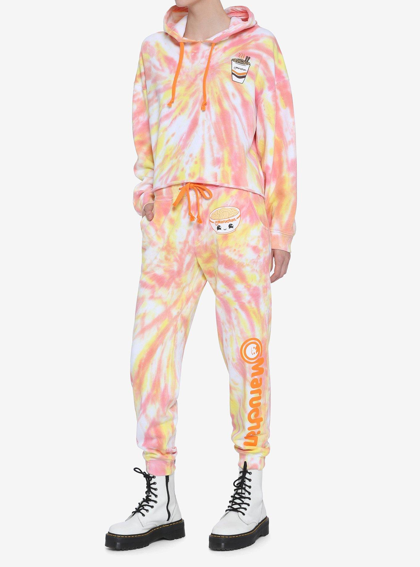 Maruchan Tie-Dye Girls Crop Hoodie, TIE DYE, alternate