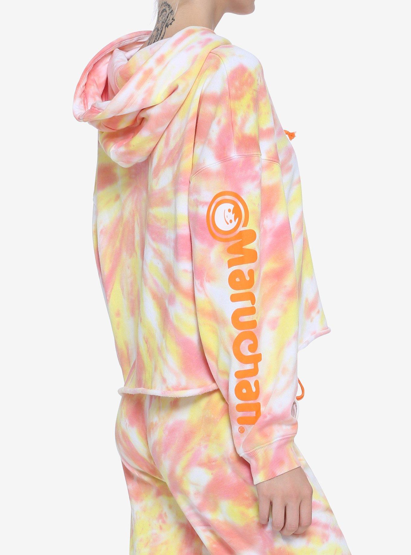 Maruchan Tie-Dye Girls Crop Hoodie, TIE DYE, alternate