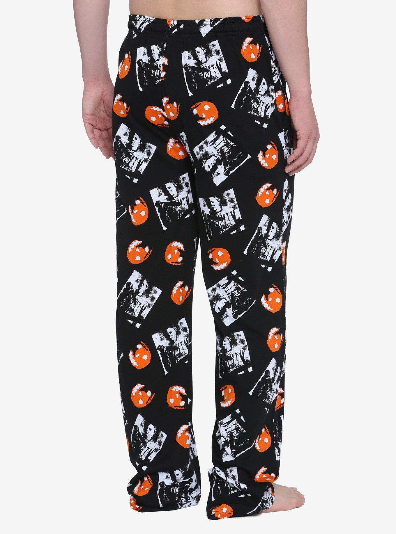 Halloween Michael Myers & Pumpkin Pajama Pants, MULTI, alternate