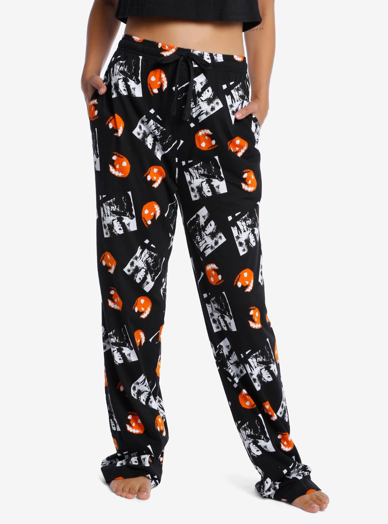 Halloween Michael Myers & Pumpkin Pajama Pants, MULTI, alternate