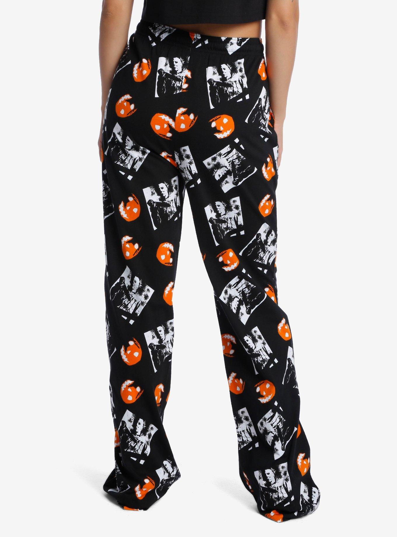 Halloween Michael Myers & Pumpkin Pajama Pants, MULTI, alternate