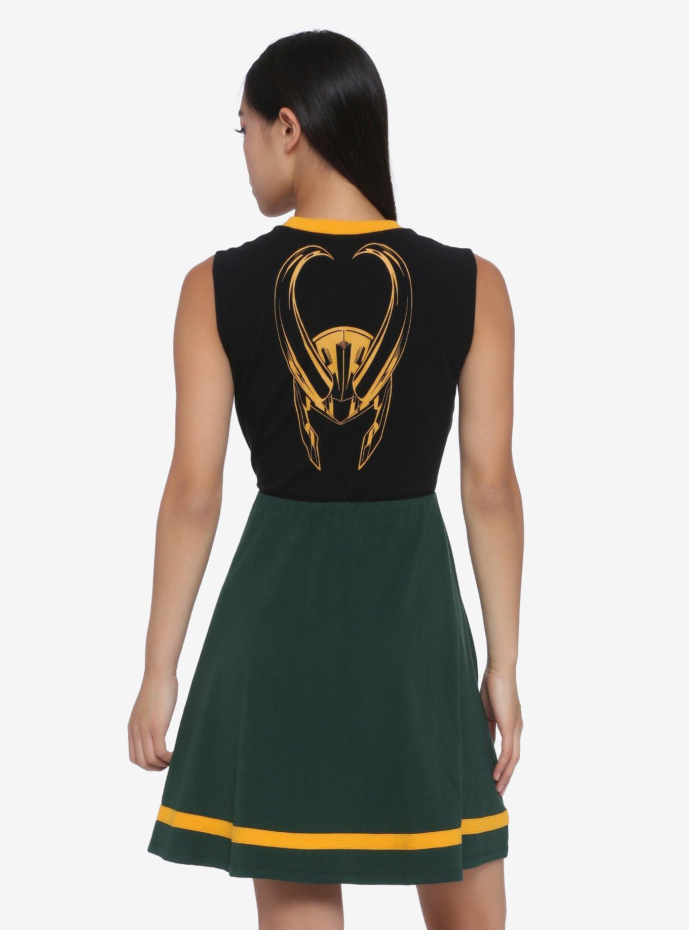 Her Universe Fashion Show Winner Marvel Loki Skater Dress, MULTI, alternate