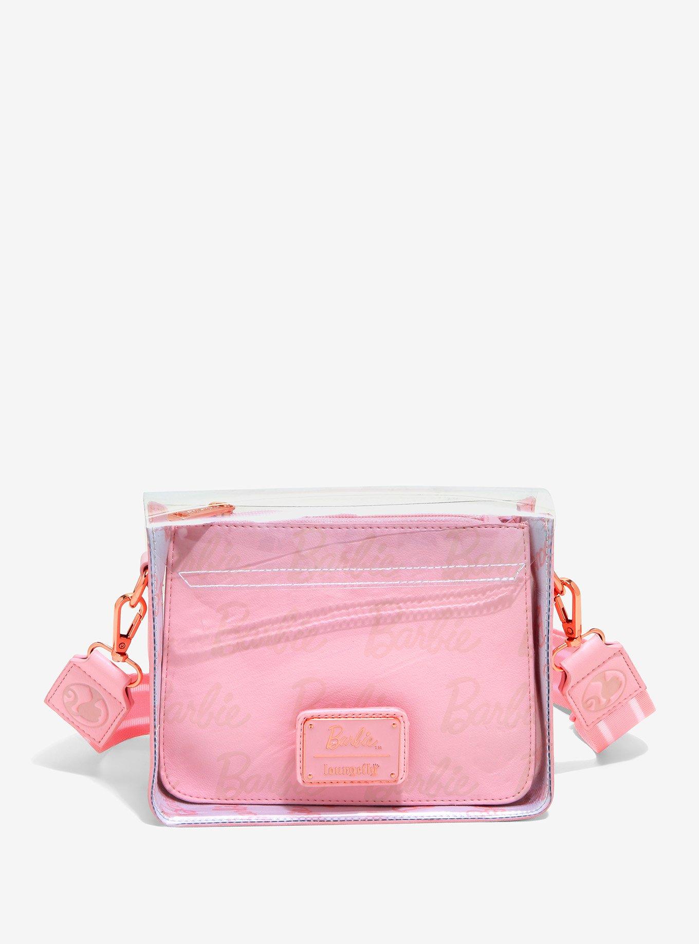 Loungefly Barbie Clear Rose Gold Crossbody Bag, , alternate