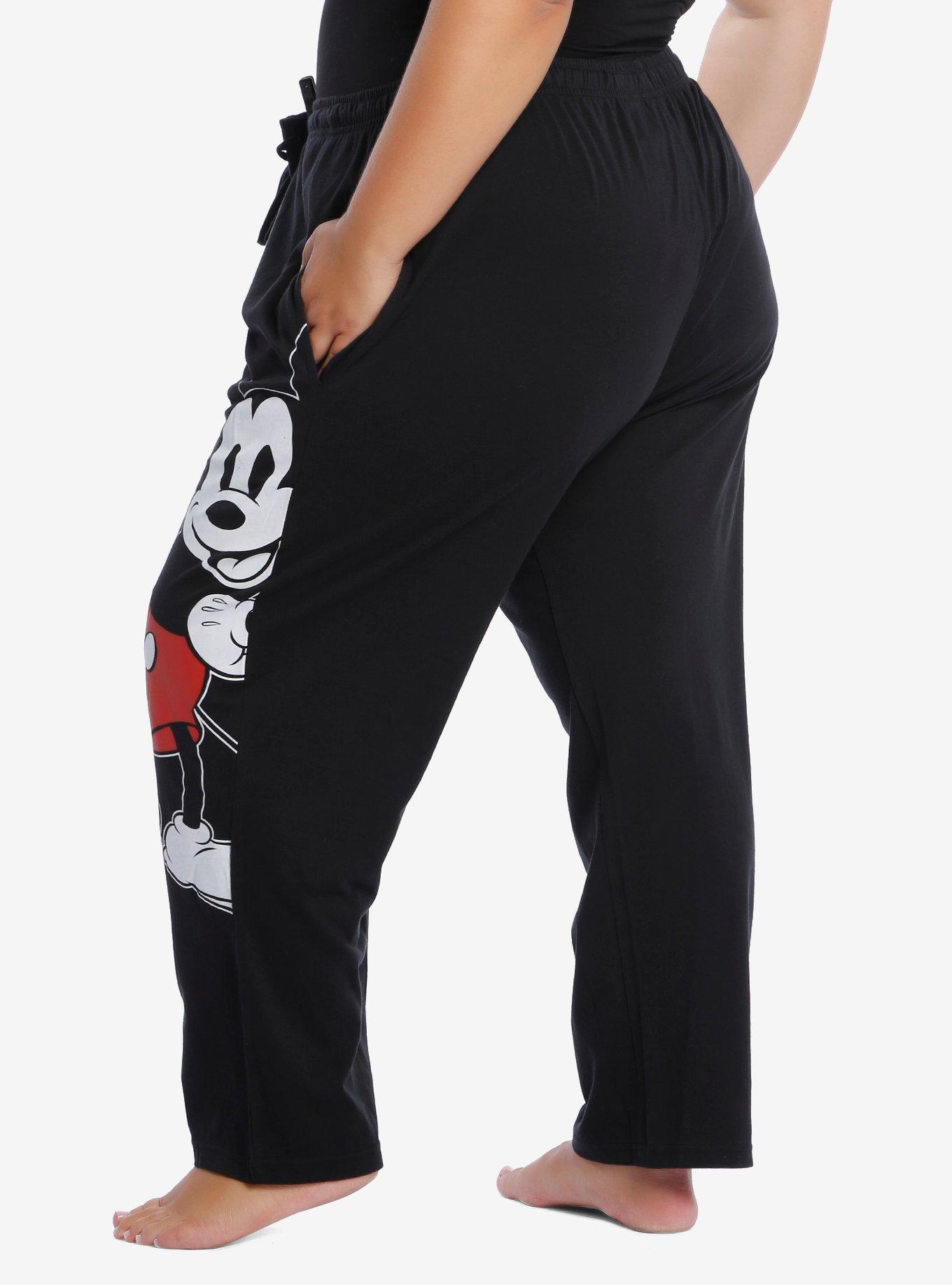 Disney Mickey Mouse Girls Pajama Pants Plus Size, BLACK, alternate
