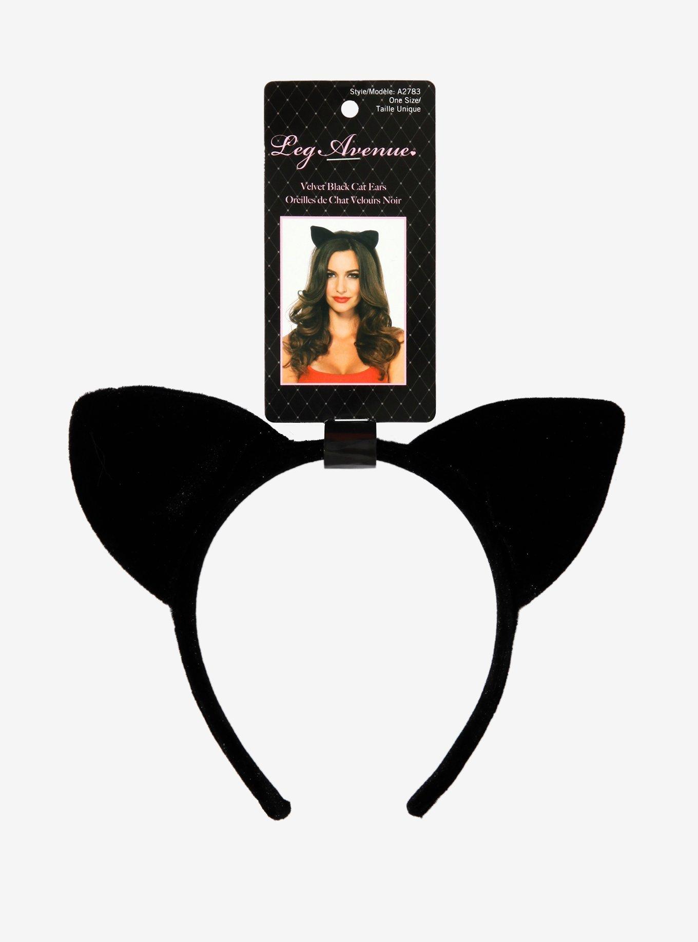 Plush Black Cat Ears, , alternate