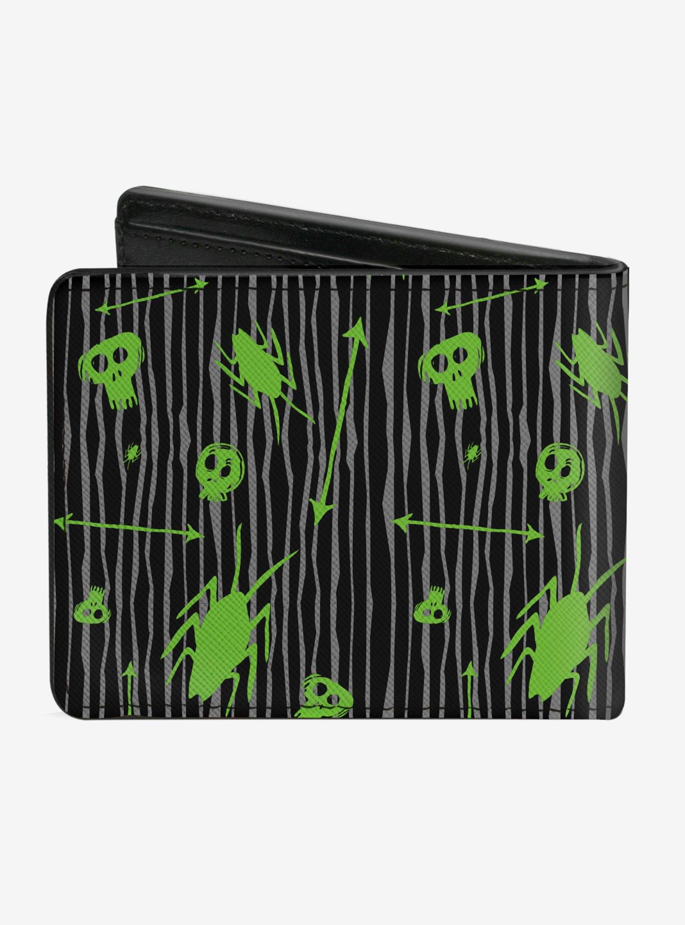 Beetlejuice Roach Skull Doodles Bi-fold Wallet, , hi-res