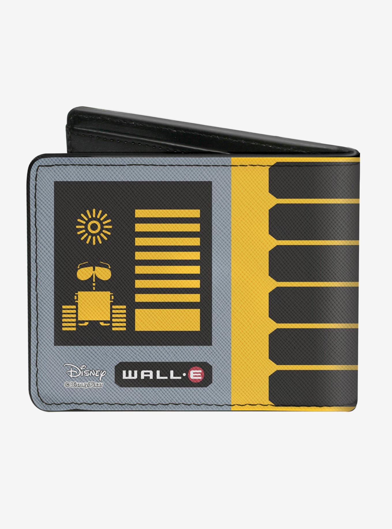 Disney Pixar Wall-E Pose Tread Solar Charge Level Icon Bi-fold Wallet