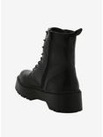 Black Platform Combat Boots, MULTI, alternate