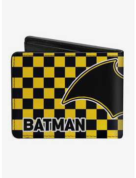 DC Comics Batman Yellow And Black Bat Logo Close Up Bi-fold Wallet, , hi-res