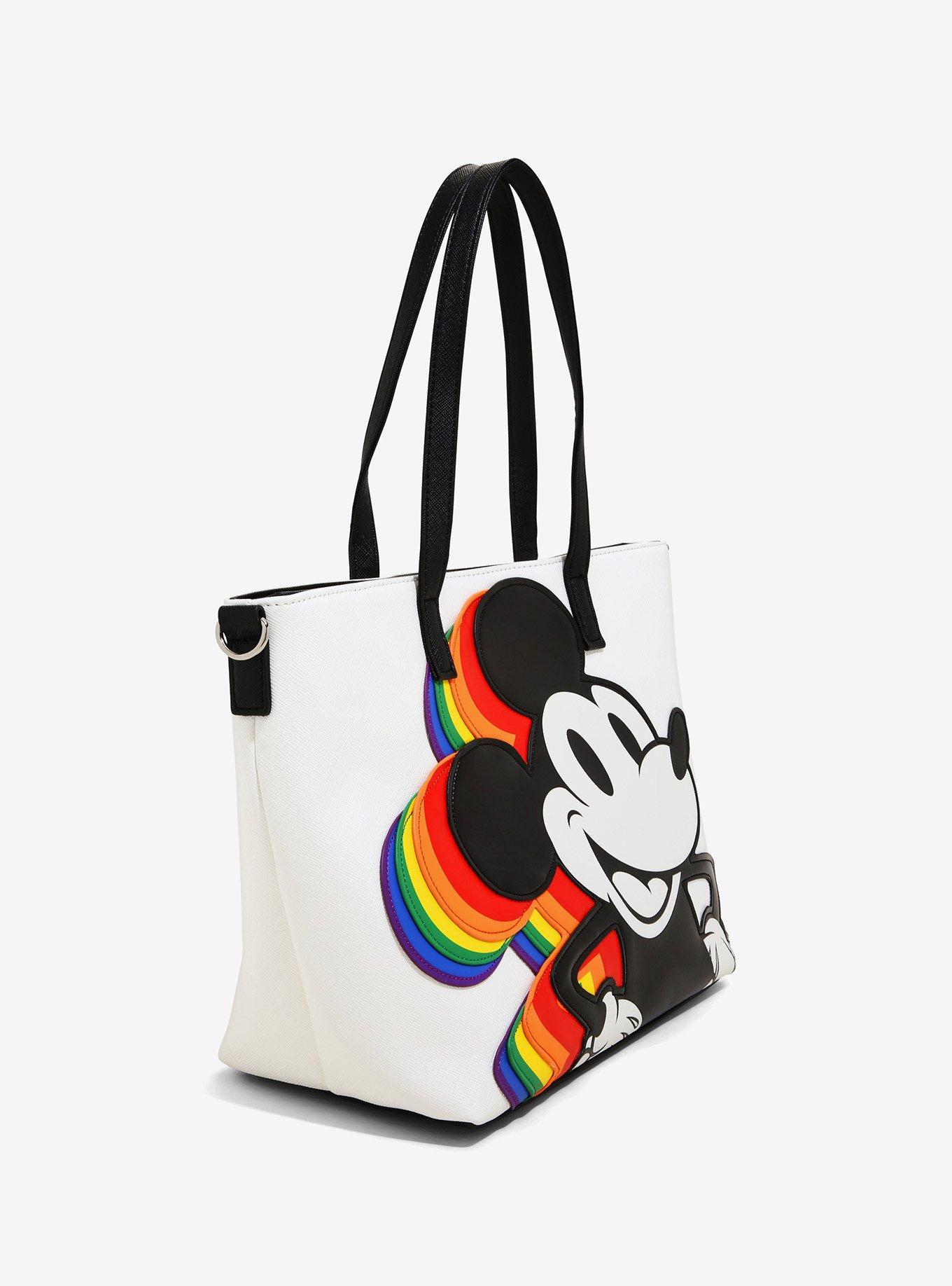 Loungefly Disney Mickey Mouse Rainbow Satchel Bag, , alternate