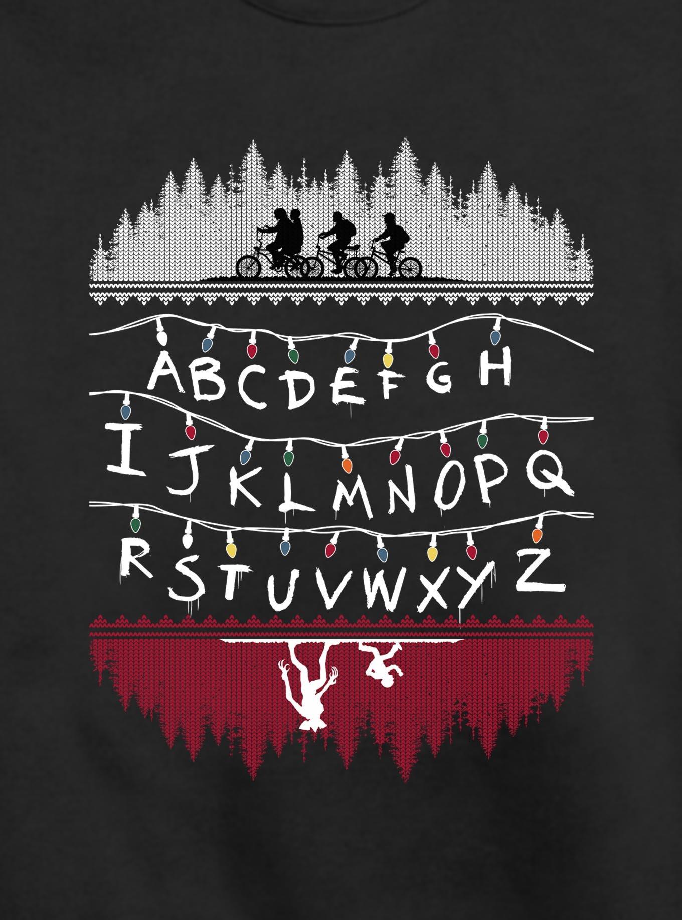 Stranger Things Alphabet Lights Crew Sweatshirt