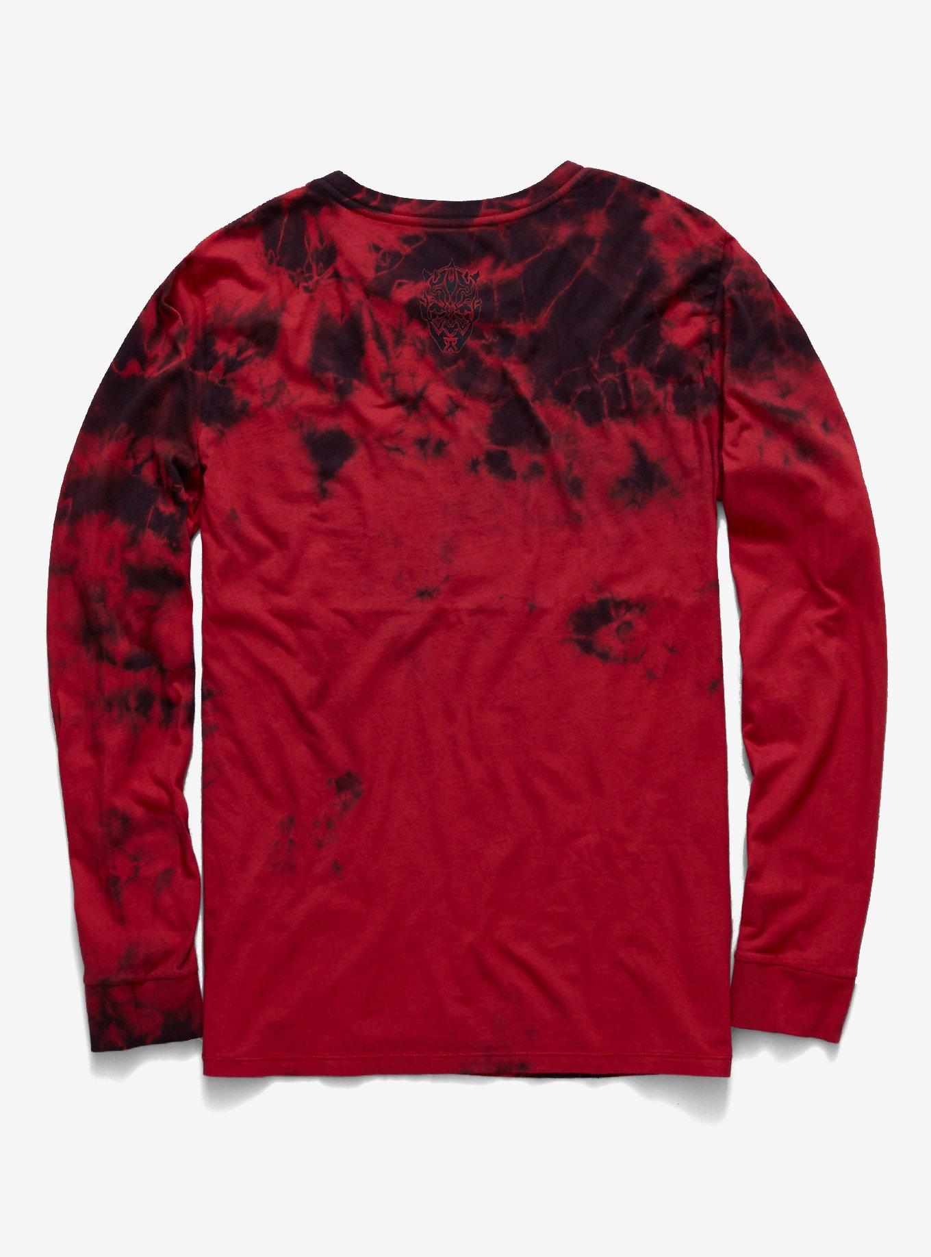 Our Universe Star Wars: The Clone Wars Darth Maul Panel Tie-Dye Long Sleeve T-Shirt, MULTI, alternate