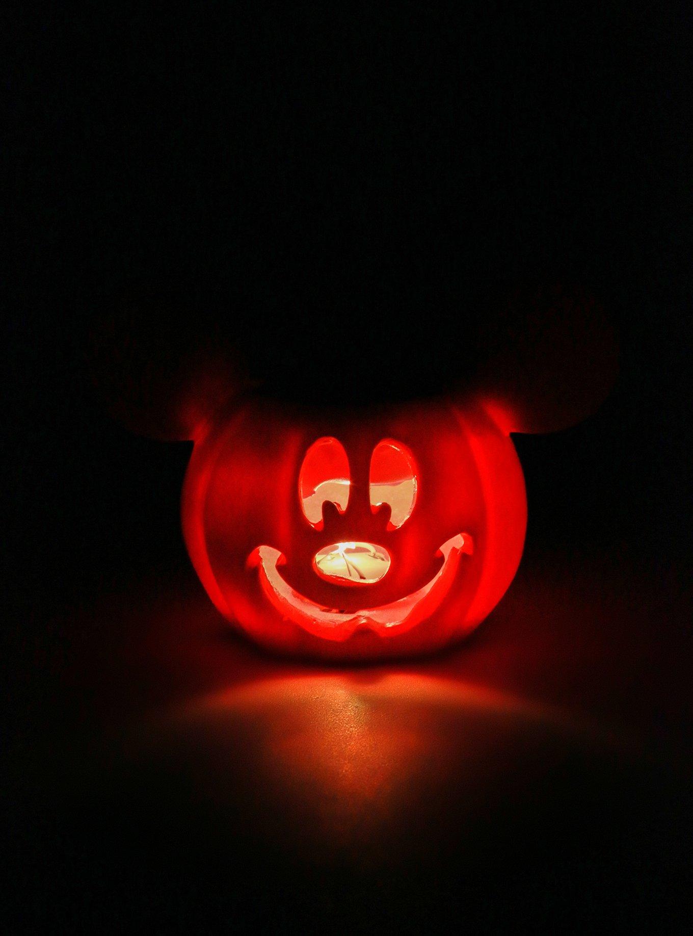 Disney Mickey Mouse Jack-O'-Lantern Faux Succulent Light-Up Planter, , alternate