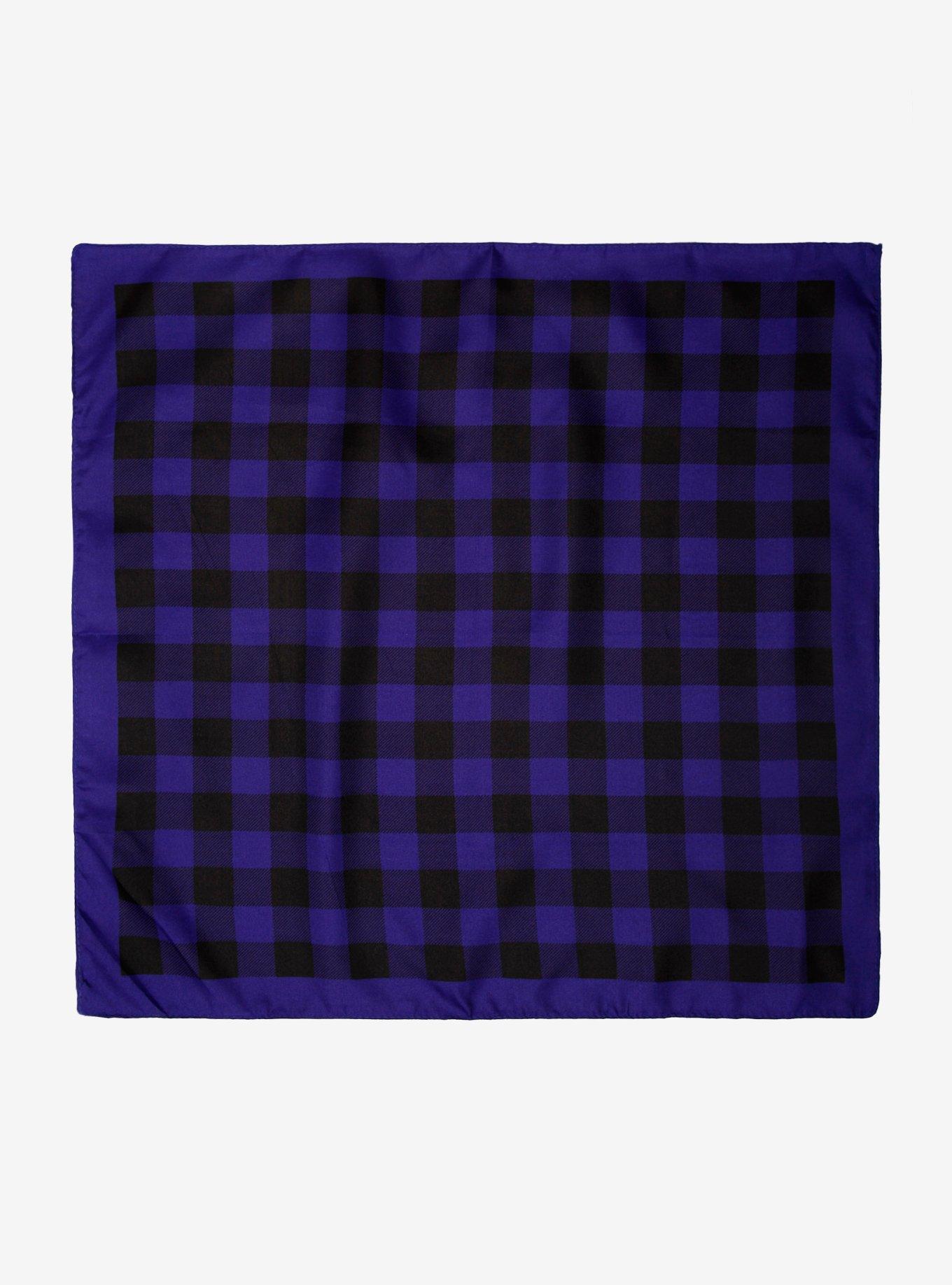 DO NOT APPROVE Black & Blue Buffalo Checkered Bandana, , alternate