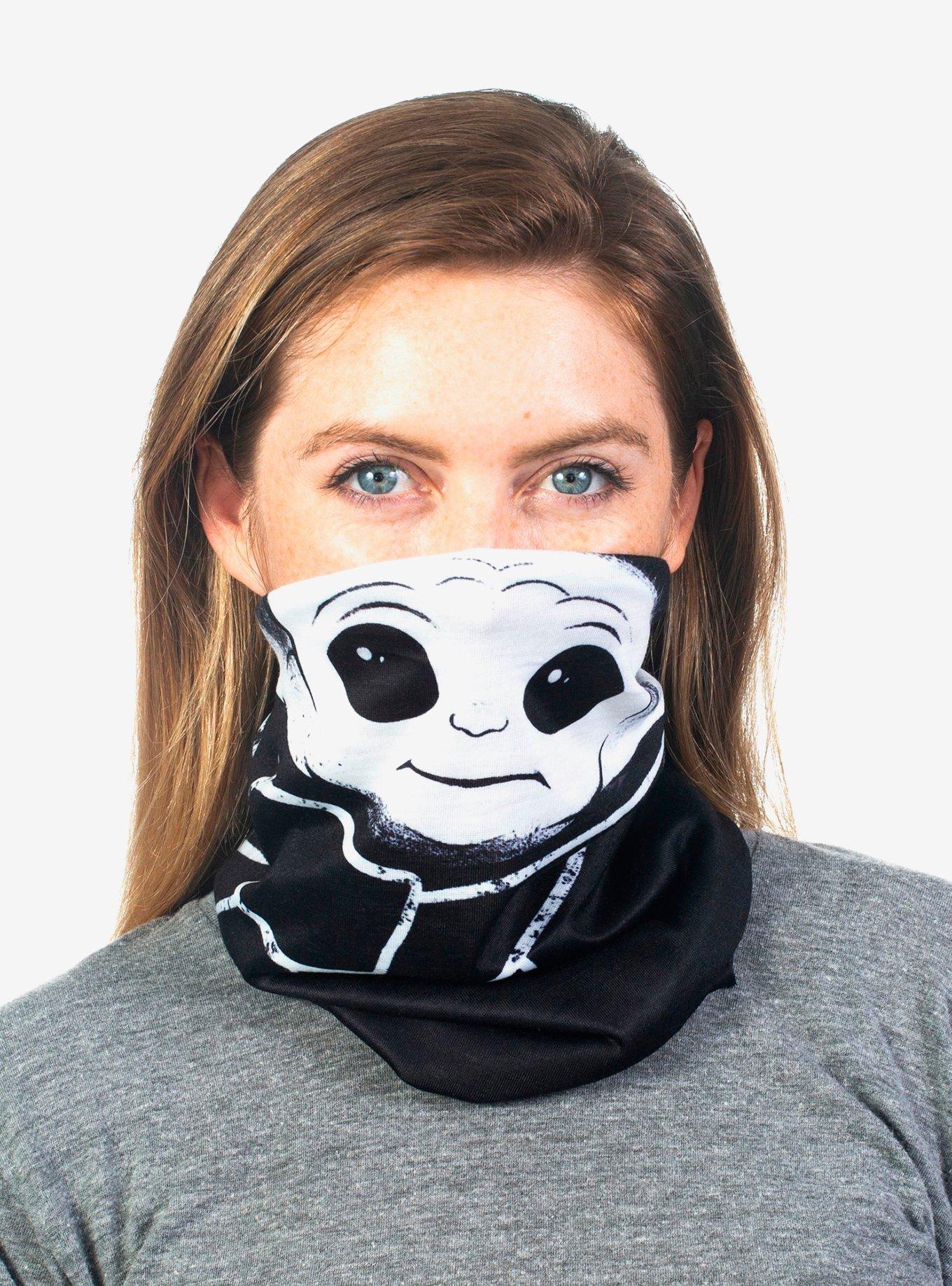 Star Wars The Mandalorian The Child Black & White Neck Gaiter, , alternate