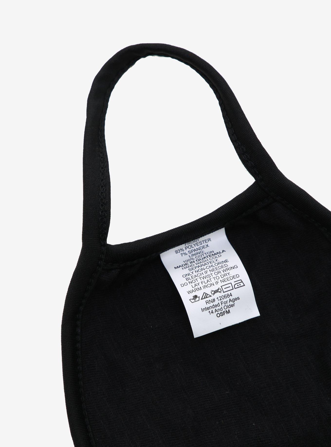 Black Fashion Face Mask, , alternate