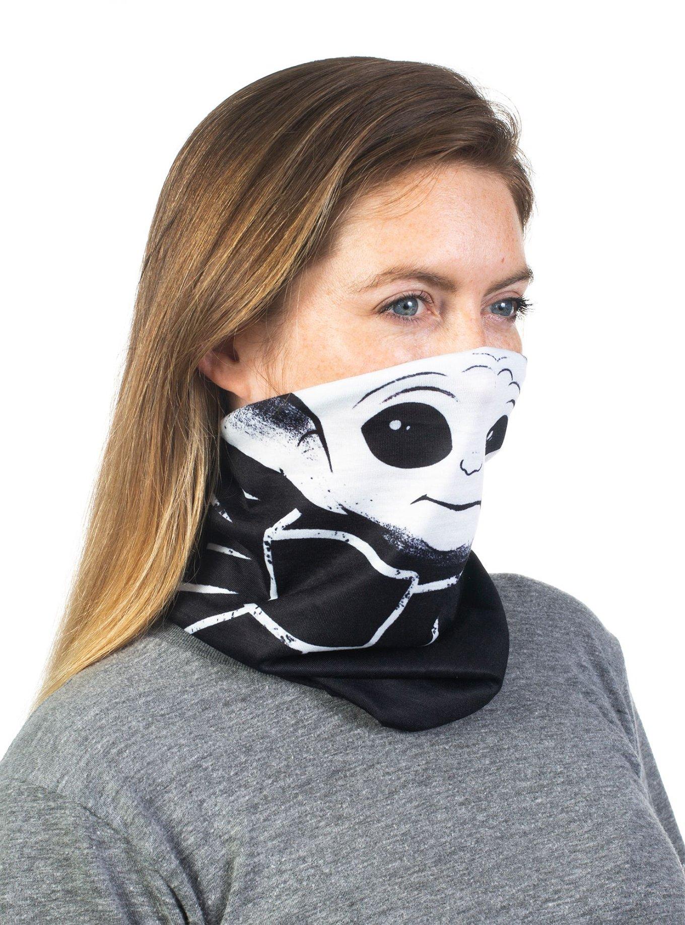 Star Wars The Mandalorian The Child Black & White Neck Gaiter, , alternate