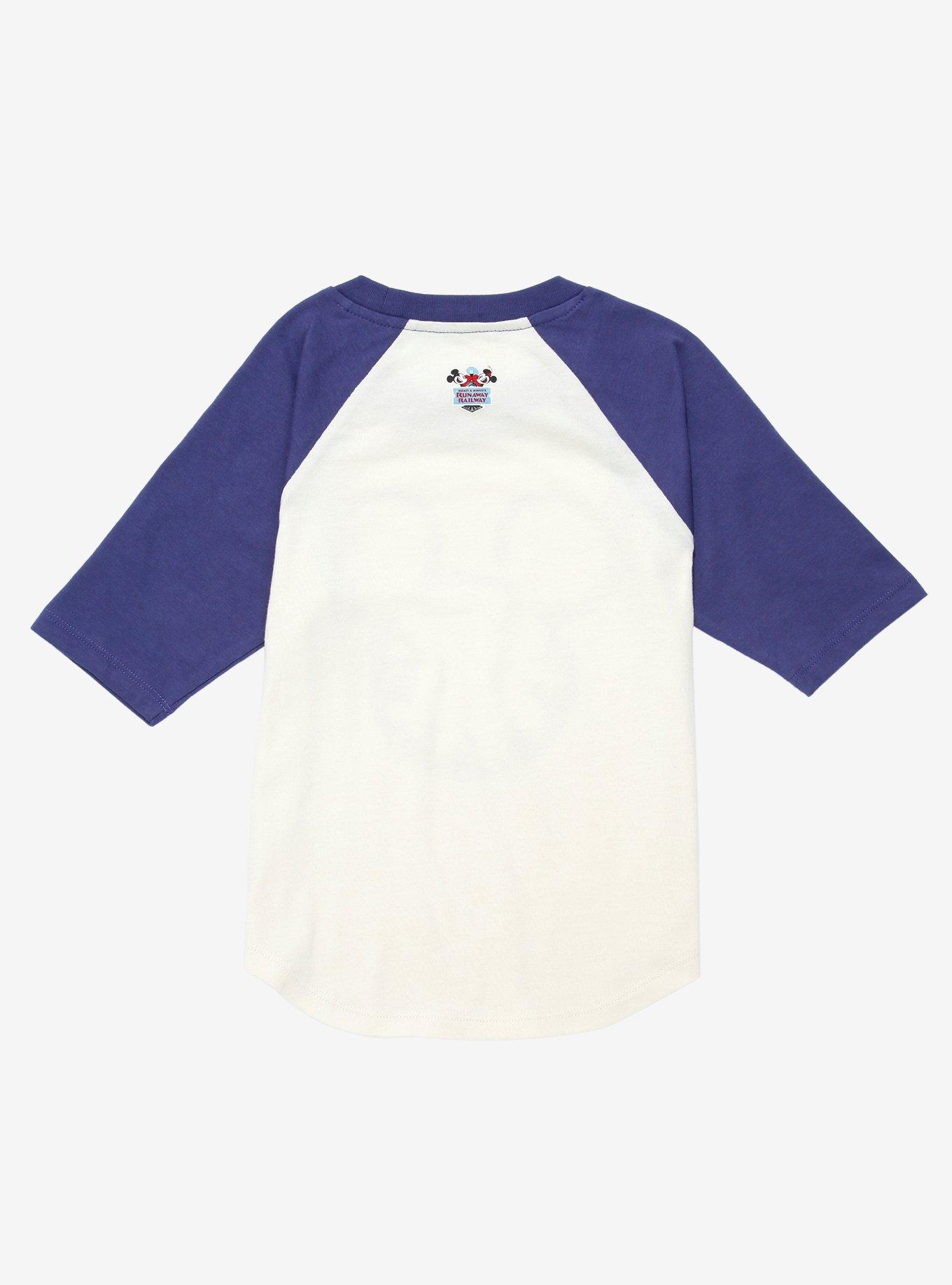 Disney Mickey & Minnie's Runaway Railway Track Toddler Raglan T-Shirt - BoxLunch Exclusive, WHITE, alternate
