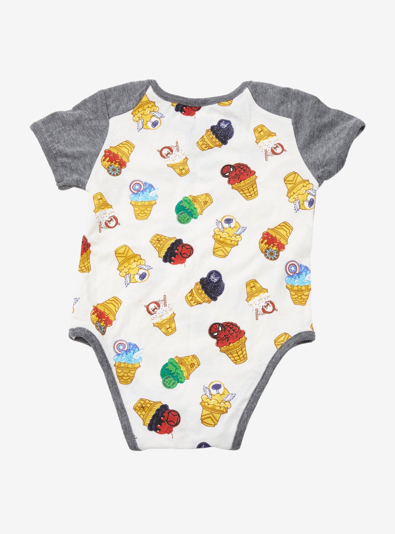 Marvel Eat the Universe Avengers Ice Cream Cones Infant One-Piece - BoxLunch Exclusive, MULTI, alternate