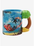 Disney Lilo & Stitch Palm Tree Handle Mug, , alternate